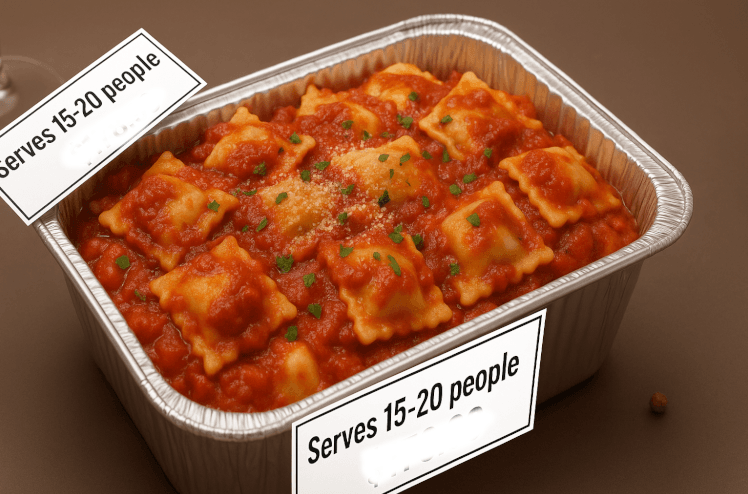 Meat Ravioli Pasta Tray (Large)